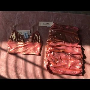 Oh Polly Mini Skirt Set Peach Size 0